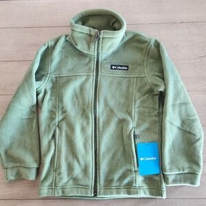 Columbia Steens Mt II Fleece Jacket Youth XS Pine Green Full Zip Outdoor NWT